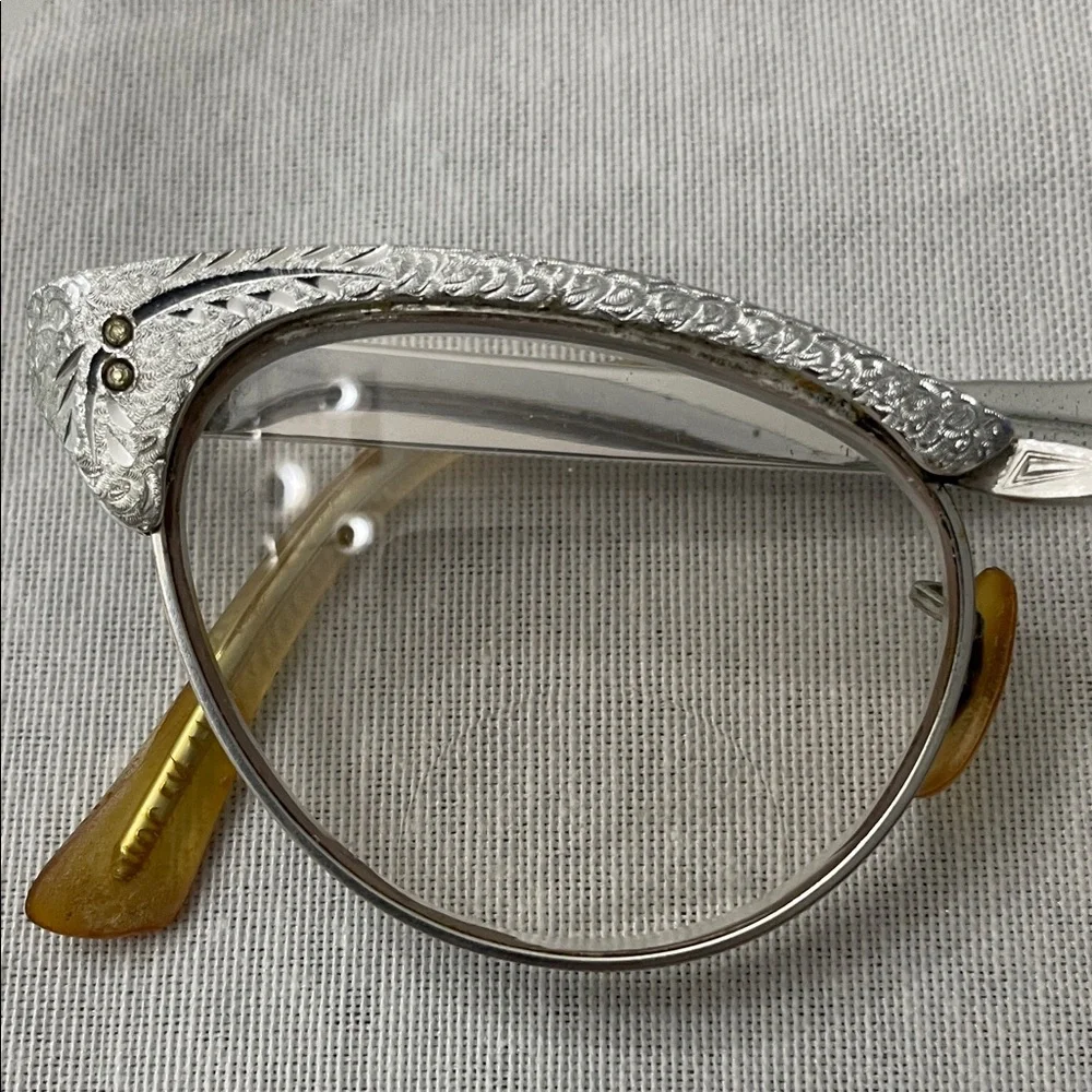 Vtg 1950s/60s Cat Eye Eyeglasses Frames 1/30 10K R.G.P 44-18
